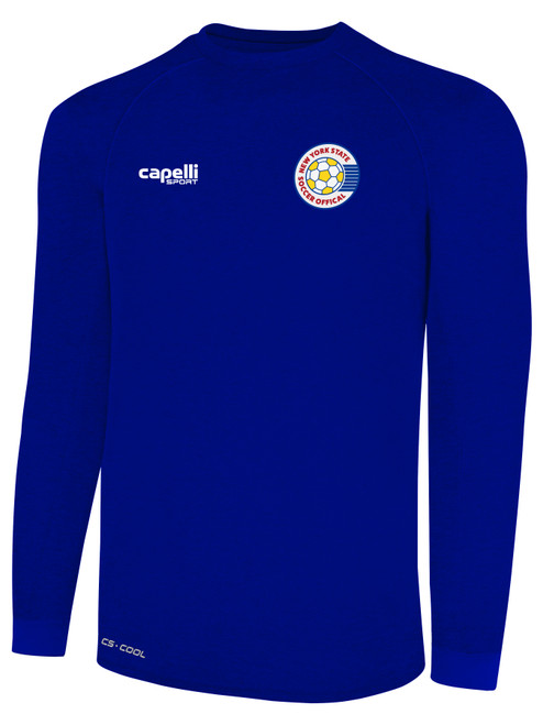 REFEREE  BASICS II LONG SLEEVE TRAINING TOP ROYAL BLUE WHITE - NYS
