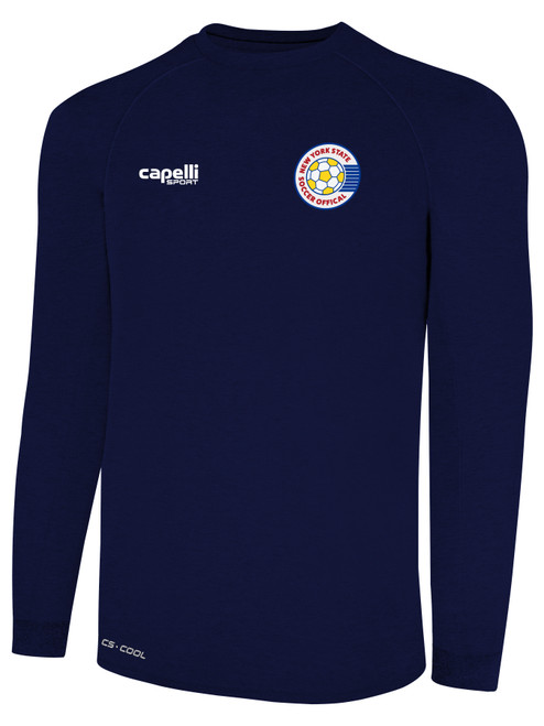 REFEREE  BASICS II LONG SLEEVE TRAINING TOP NAVY WHITE - NYS