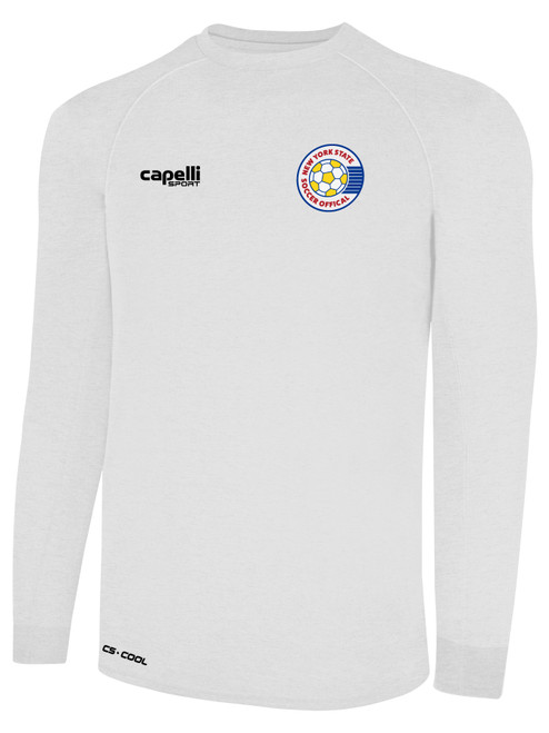 REFEREE  BASICS II LONG SLEEVE TRAINING TOP WHITE BLACK - NYS