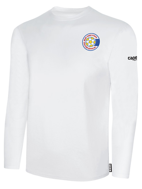 REFEREE  BASICS COTTON LONG SLEEVE TEE SHIRT WHITE BLACK - NYS