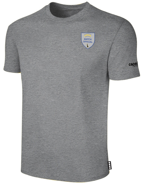REFEREE  CS BASICS TEE SHIRT LIGHT HEATHER GREY - DSOA