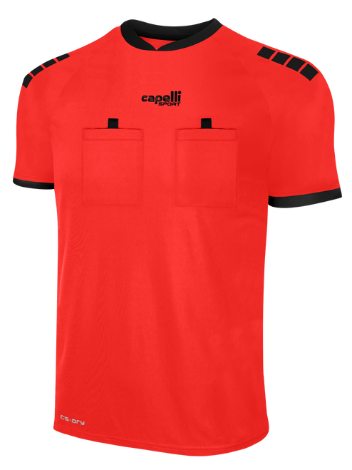 REFEREE BASICS REFEREE SHORT SLEEVE JERSEY REFEREE RED BLACK - DSOA
