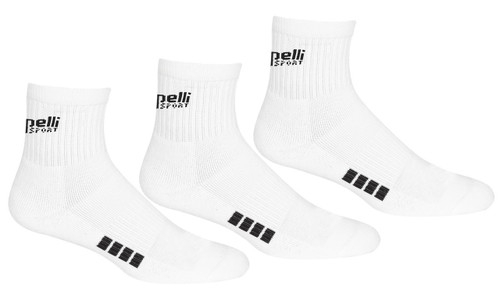 REFEREE BASICS ULTRA COMFORT 3 PACK QUARTER TOP SOCKS WHITE BLACK - DSOA