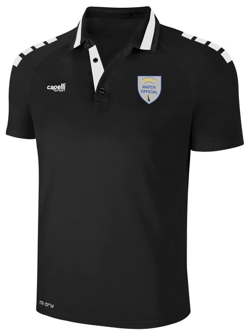 REFEREE  UPTOWN POLO BLACK WHITE - DSOA