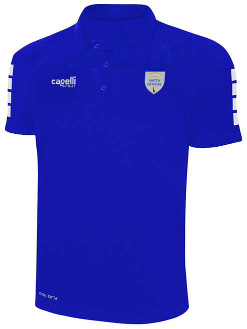REFEREE  TRIBECA POLY POLO ROYAL BLUE - DSOA