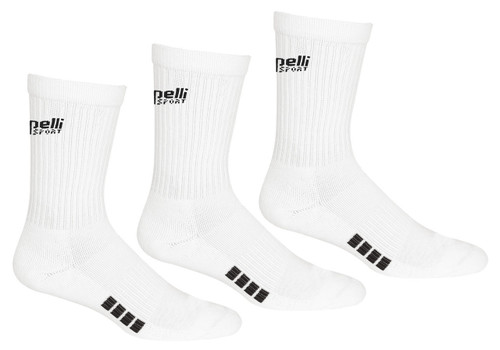 BASICS ULTRA COMFORT 3 PACK CREW SOCKS WHITE BLACK - FLORIDA SUN
