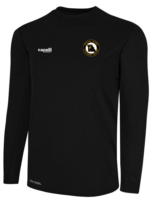 REFEREE BASICS II LONG SLEEVE TRAINING TOP BLACK WHITE - MISSOURI