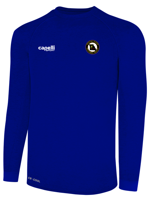 REFEREE BASICS II LONG SLEEVE TRAINING TOP ROYAL BLUE WHITE - MISSOURI