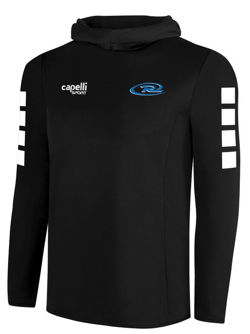 FLORIDA RUSH BASICS HOODED TRAINING TOP BLACK WHITE