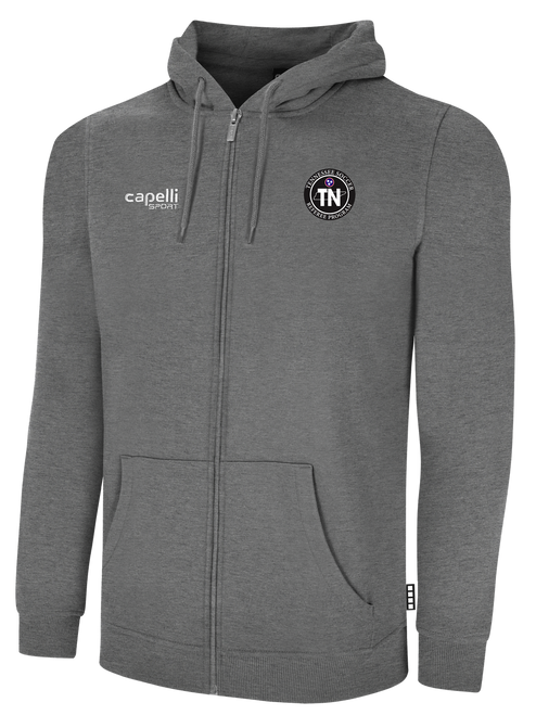 REFEREE  BASICS LONG SLEEVE TEE SHIRT DARK HEATHER GREY WHITE - TENNESSEE