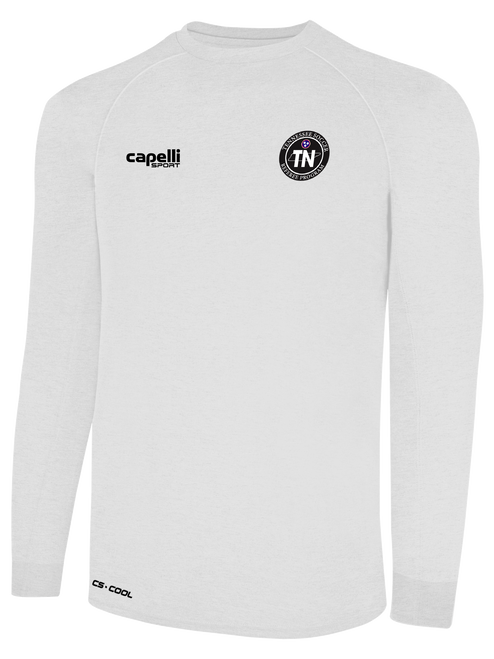 REFEREE BASICS II LONG SLEEVE TRAINING TOP WHITE BLACK - TENNESSEE