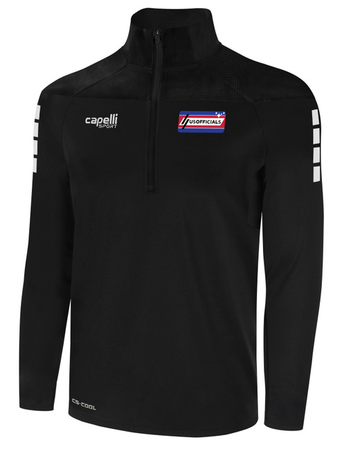 REFEREE TRIBECA 1/4 ZIP TRAINING JACKET BLACK -USO