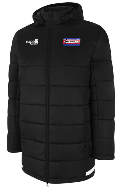 REFEREE UPTOWN STADIUM JACKET BLACK WHITE -USO
