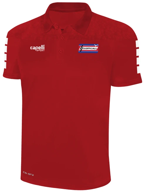REFEREE TRIBECA POLY POLO RED -USO