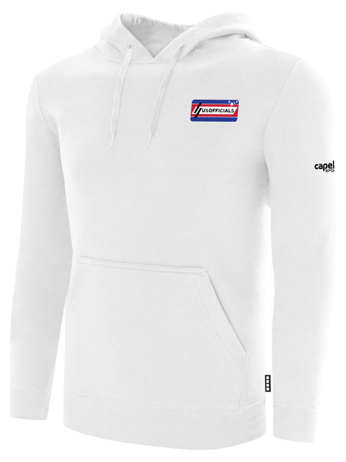 REFEREE BASICS FLEECE HOODIE WHITE -USO