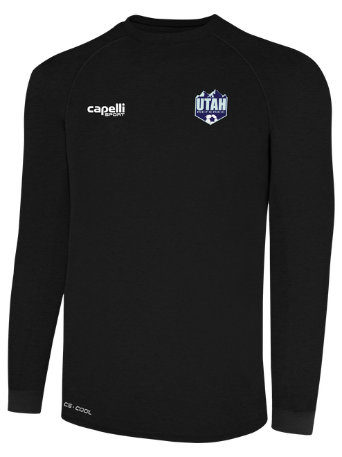 REFEREE BASICS II LONG SLEEVE TRAINING TOP BLACK WHITE - UTAH