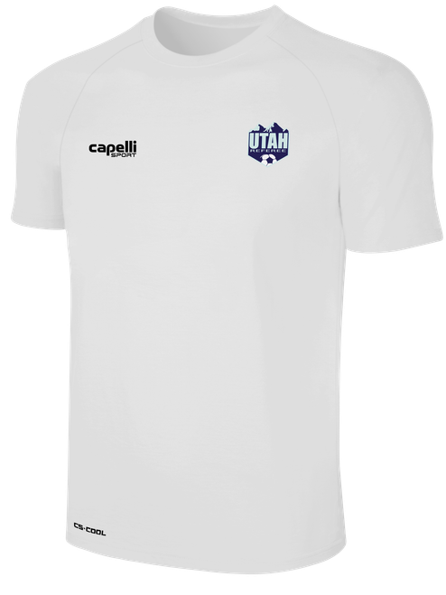 REFEREE BASICS II SHORT SLEEVE TRAINING TOP WHITE BLACK- UTAH