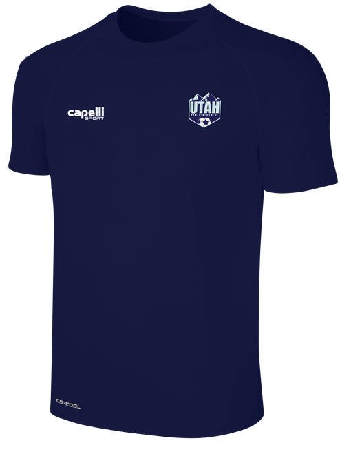 REFEREE BASICS II SHORT SLEEVE TRAINING TOP NAVY WHITE - UTAH