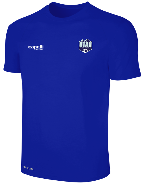 REFEREE BASICS II SHORT SLEEVE TRAINING TOP ROYAL BLUE WHITE - UTAH