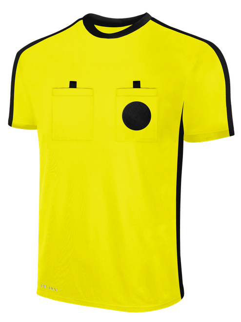 NCAA REFEREE SHORT SLEEVE JERSEY NEON YELLOW BLACK - UTAH