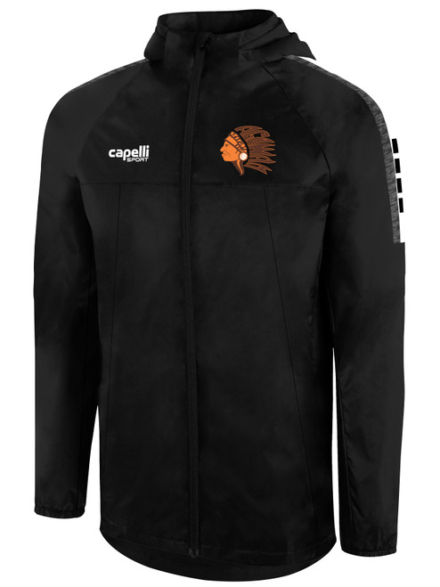 AGAWAM BASKETBALL MADISON ALL WEATHER JACKET BLACK WHITE