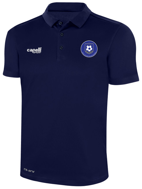 REFEREE   CLASSIC POLY POLO NAVY WHITE - ECSR