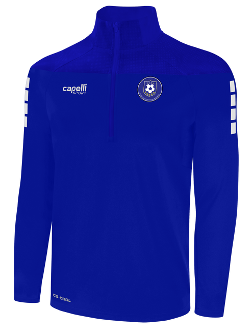 REFEREE    TRIBECA 1/4 ZIP TRAINING JACKET ROYAL BLUE WHITE - ECSR