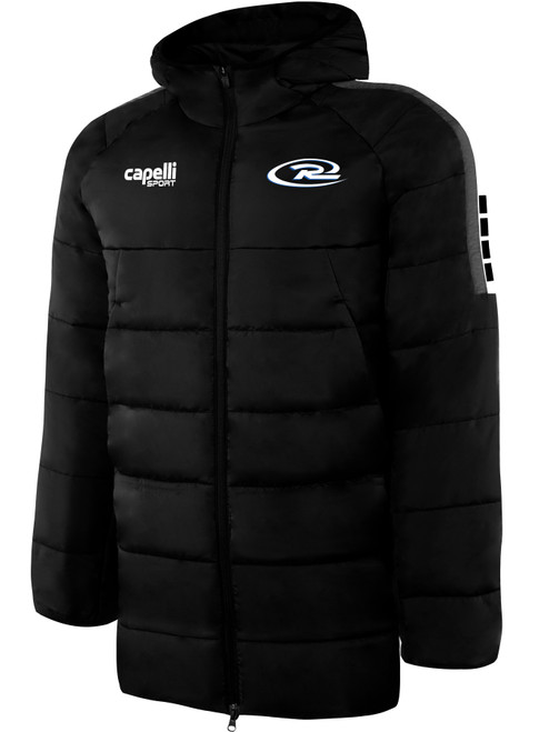 COLORADO RUSH COS  MADISON STADIUM JACKET BLACK WHITE