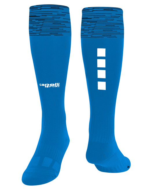 COLORADO RUSH COS  CAPELLI SPORT MARLED MATCH SOCKS PROMO BLUE BLACK WHITE 