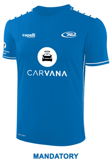 COLORADO RUSH EAST  RUSH SOCCER EMPIRE KNIT STRIPE MATCH JERSEY PROMO BLUE WHITE -KIT