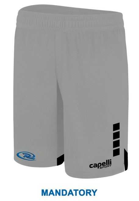 COLORADO RUSH EAST  RUSH SOCCER MET MATCH SHORTS PROMO GREY BLACK  -KIT