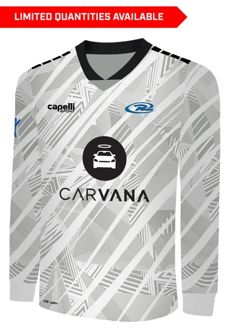 COLORADO RUSH SOUTH  BROOKLYN II RUSH SOCCER SCATTERED SHARDE LONG SLEEVE MATCH JERSEY WHITE  PROMO GREY BLACK