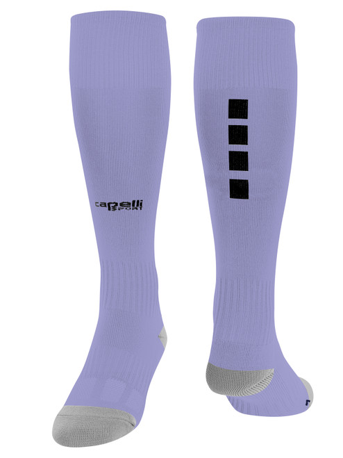 EMERALD COAST UNITED RUSH  4 CUBE MATCH SOCCER SOCK AVENDER BLACK