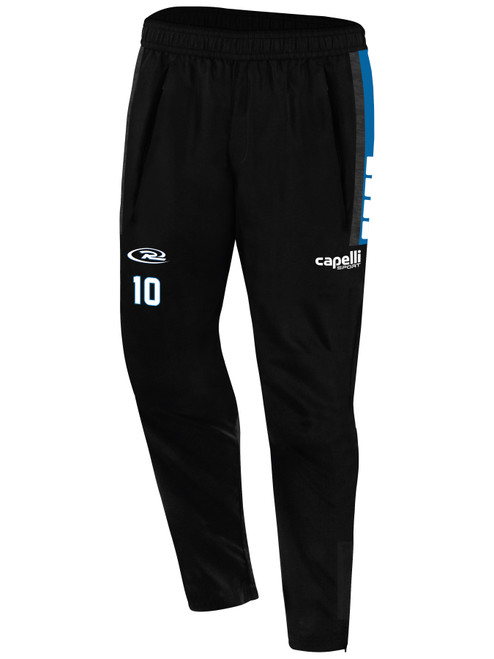 COLORADO RUSH COS  MADISON TRAINING  PANTS BLACK PROMO BLUE WHITE 