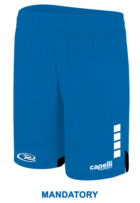 IOWA RUSH SOUTH  RUSH SOCCER MET  MATCH SHORTS PROMO BLUE BLACK  -KIT