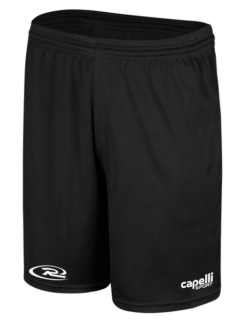 IOWA  RUSH NORTH  RUSH SOCCER TEAM MATCH SHORTS BLACK WHITE