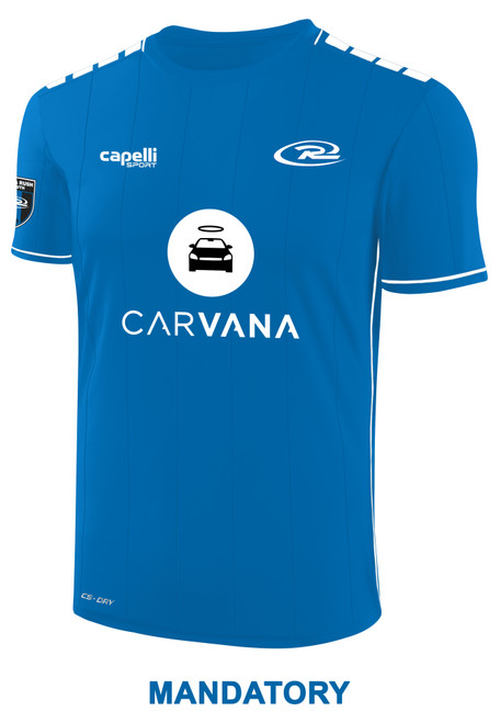 IOWA RUSH  SOUTH  RUSH SOCCER EMPIRE KNIT STRIPE MATCH JERSEY PROMO BLUE WHITE -KIT