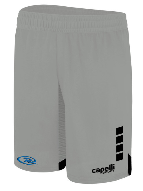 RUSH WI WEST-LX UNITED RUSH SOCCER MET MATCH SHORTS PROMO GREY BLACK