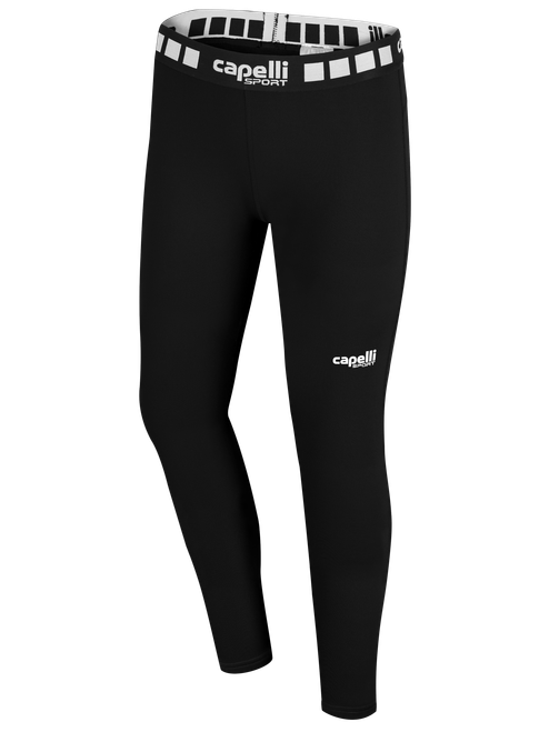 NORCO RUSH CAPELLI SPORT GIRLS & WOMEN'S FULL LENGTH PERFORMANCE TIGHT BLACK WHITE