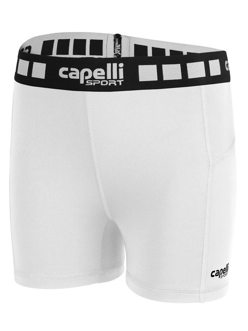 REFEREE CAPELLI SPORT GIRLS & WOMEN'S PERFORMANCE SHORTS WHITE - SCSOASD