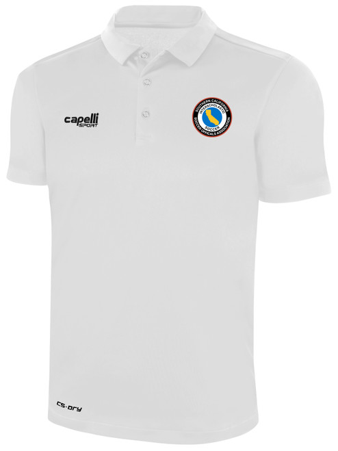 REFEREE CLASSIC POLY POLO CSRP WHITE BLACK - SCSOASD