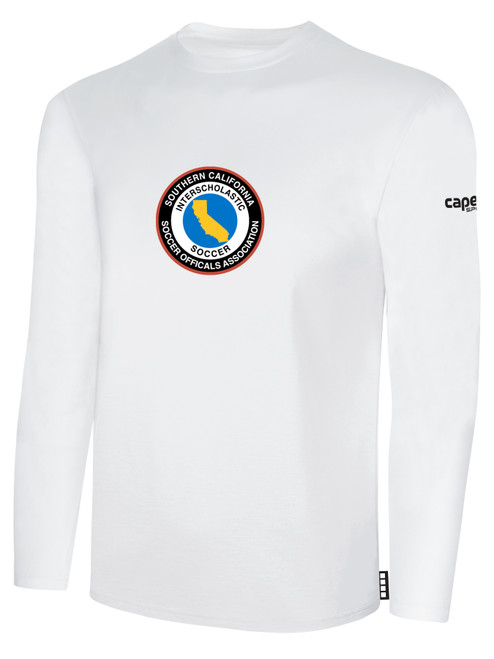 REFEREE SCSOASD  BASICS LONG SLEEVE COTTON TEE WHITE BLACK - SCSOASD