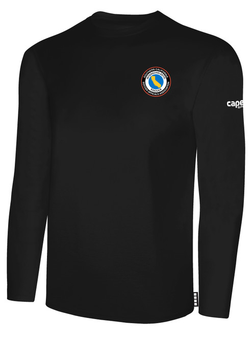 REFEREE  SCSOASD  BASICS LONG SLEEVE COTTON TEE BLACK WHITE - SCSOASD