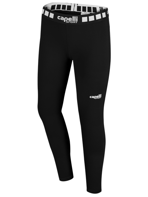 EAST PENN RUSH  CAPELLI SPORT GIRLS & WOMEN'S FULL LENGTH PERFORMANCE TIGHT BLACK WHITE