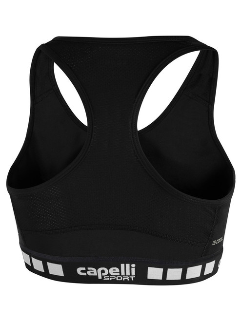 SUISUN RUSH  CAPELLI SPORT GIRLS & WOMEN'S SPORTS BRA BLACKWHITE