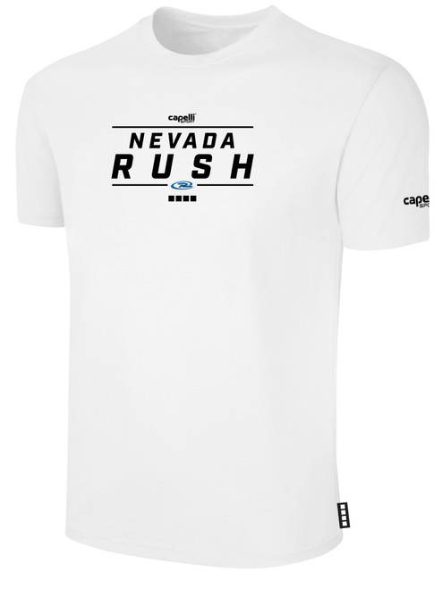 NEVADA RUSH  SHORT SLEEVE COTTON T-SHIRT WHITE BLACK