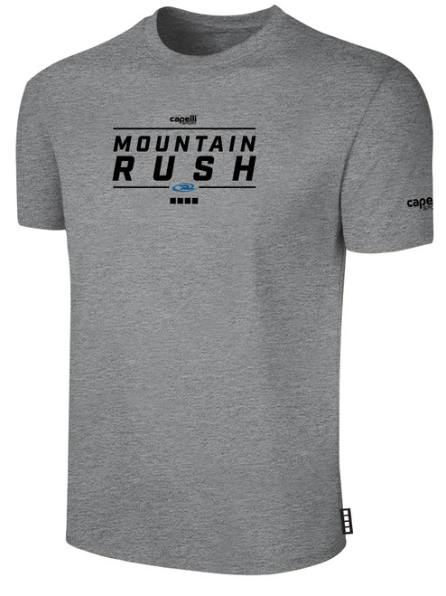 MOUNTAIN RUSH  SHORT SLEEVE COTTON T-SHIRT LIGHT HEATHER GREY BLACK