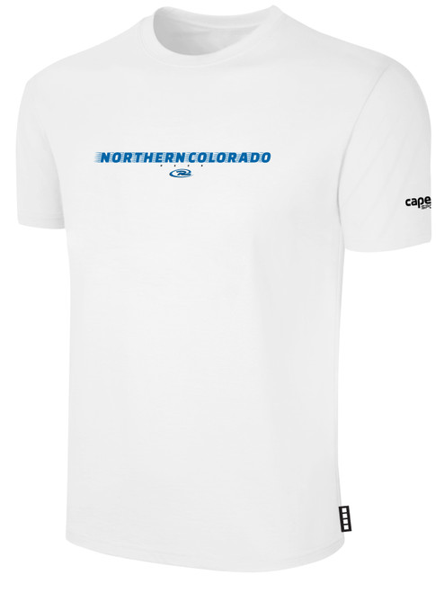 NORCO RUSH  SHORT SLEEVE COTTON T-SHIRT CREST ON WEARERS CENTER CHEST  WHITE BLACK