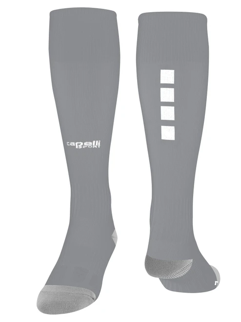 CUYAHOGA FALLS SC 4 CUBE MATCH SOCKS LIGHT GREY WHITE -KIT