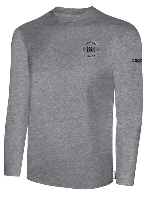 BEAVER COUNTY UNITED  BASICS COTTON SHORT SLEEVE T-SHIRT LEFT CHEST LIGHT HEATHER GREY BLACK